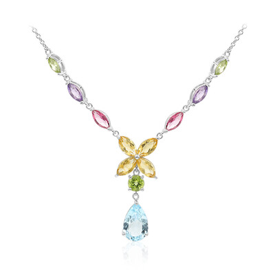 Collana in argento con Topazio Blu Cielo