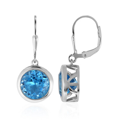 Orecchini in argento con Topazio Blu Svizzero (MONOSONO COLLECTION)