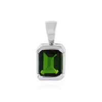 Ciondolo in argento con Diopside Russo