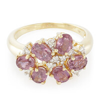 Anello in oro con Zaffiro Padparadscha (non riscaldato) (AMAYANI)