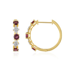 Orecchini in argento con Rodolite