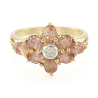 Anello in oro con Zaffiro Padparadscha (non riscaldato) (AMAYANI)