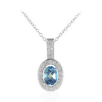 Collana in argento con Topazio Mistico Blu Colomba