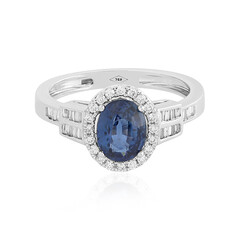 Anello in oro con Zaffiro Ceylon