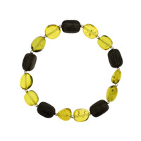 Bracciale in argento con Ambra Verde Colombiana