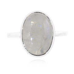 Anello in argento con Pietra di Luna Arcobaleno