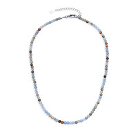 Collana in argento con Aragonite Blu