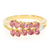 Anello in oro con Zaffiro Padparadscha (non riscaldato) (AMAYANI)