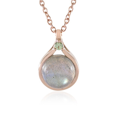 Collana in argento con Labradorite Verde Maniry (KM by Juwelo)