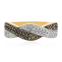 Anello in argento con Diamante Champagne I3
