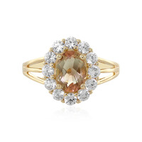 Anello in oro con Pietra del Sole dell'Oregon