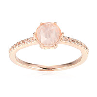 Anello in argento con Quarzo Rosa