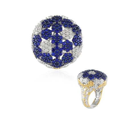 Anello in argento con Spinello Cobalto (Gems en Vogue)