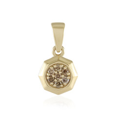 Ciondolo in oro con Diamante Cioccolato I2
