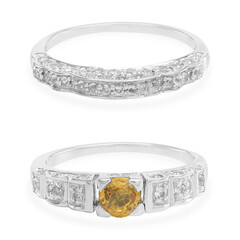 Anello in argento con Zaffiro Giallo