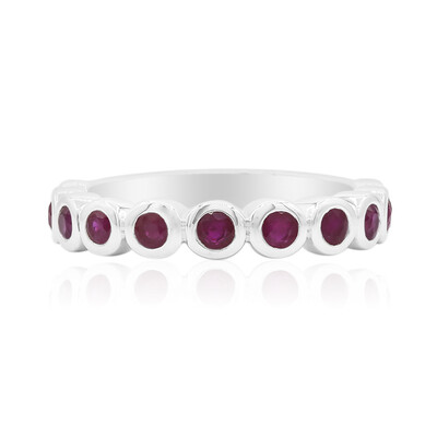 Anello in argento con Rubino della Birmania