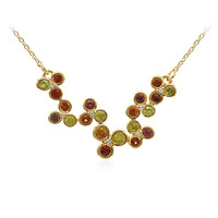 Collana in argento con Zaffiro Fancy