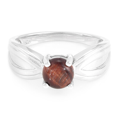 Anello in argento con Occhio di Tigre Rosso