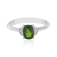 Anello in argento con Diopside Russo