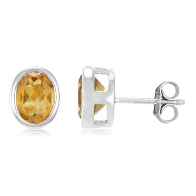 Orecchini in argento con Citrino
