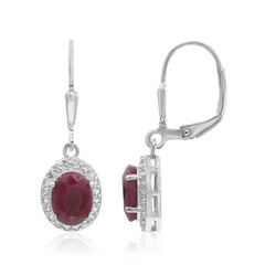 Orecchini in argento con Rubino