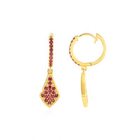 Orecchini in argento con Spinello Rosso