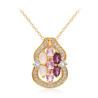 Collana in argento con Rodolite