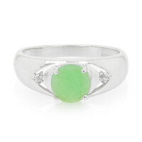 Anello in argento con Crisoprasio Imperiale