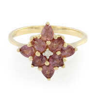 Anello in oro con Zaffiro Padparadscha (non riscaldato) (AMAYANI)