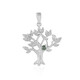 Ciondolo in argento con Diamante Verde I3