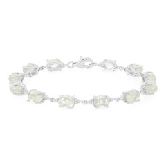 Bracciale in argento con Pietra di Luna Verde