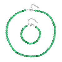 Parure in argento con Onice Verde