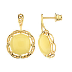 Orecchini in argento con Ambra Milky Baltica