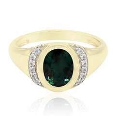Anello in oro con Tibetanite Verde