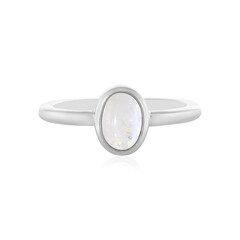 Anello in argento con Pietra di Luna Arcobaleno