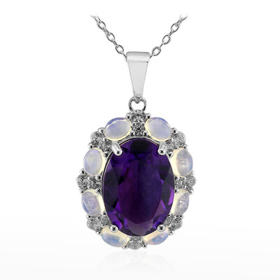 Collana in argento con Ametista Zambiana