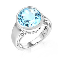 Anello in argento con Topazio Blu Cielo