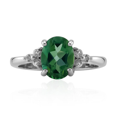 Anello in argento con Topazio Verde Farfalla