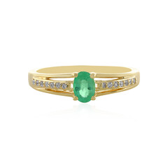 Anello in argento con Smeraldo Russo