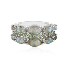 Anello in argento con Labradorite Verde Maniry (KM by Juwelo)