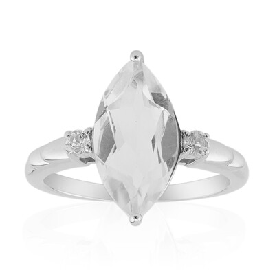 Anello in argento con Topazio Bianco
