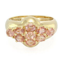 Anello in oro con Zaffiro Padparadscha (non riscaldato) (AMAYANI)
