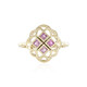 Anello in oro con Zaffiro Ceylon Rosa