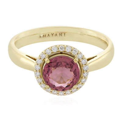 Anello in oro con Tormalina Neon del Brasile (AMAYANI)