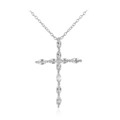 Collana in argento con Topazio Bianco
