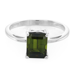Anello in argento con Tormalina Verde