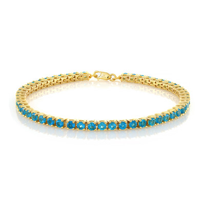 Bracciale in argento con Apatite Blu Neon