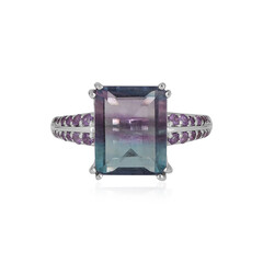 Anello in argento con Fluorite Bicolore