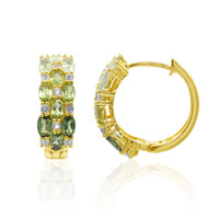 Orecchini in argento con Tormalina Verde