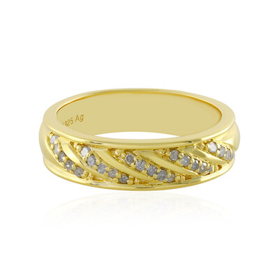 Anello in argento con Diamante I4 (J)